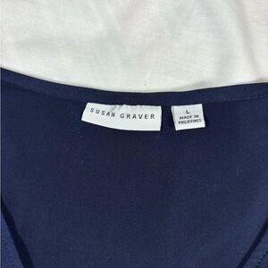 Susan Graver Deep Blue Blouse